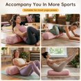 thumbnail image 5 of Yoga Bolster Pillow,Washable Velvet Cover, for Restorative Yoga Meditation, Foam particles + silk floss, with handles, Removable washable velvet cover, 25"x12"x5"curved wedge for support and stretch, 5 of 7