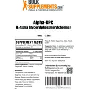 BulkSupplements Alpha GPC Powder - خالي من الغلوتين، 600 مجم لكل حصة - 100 جرام (3.5 أونصة) - 167 حصة