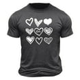 thumbnail image 5 of UVEASISHA Mens Short Sleeve Heart Graphic Tees Summer Casual Regular Fit Beach Shirt Fashion Vacation T-Shirts Valentine's Day Gifts Gray XL, 5 of 5