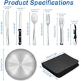 thumbnail image 2 of Camping Utensils Picnic Set Person with Carrying Case Camping Cutlery with Spoon Fork Knife Plate Clip Camping Utensils Kit for Picnic/Traveling/Barbecue, 2 of 7