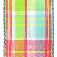 thumbnail image 2 of Spring Bertie Plaid Wired Ribbon, 1-1/2-inch, 10-yard, Aqua, 2 of 3