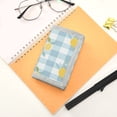 thumbnail image 7 of JIALIOU Nylon Trifold Card Wallet with ID Window Zipper Pocket for Men Women Teen Lemons on Plaid, 7 of 7