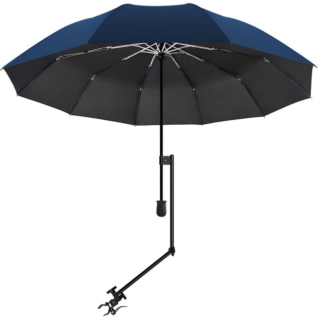 Sombrilla de playa XLINGZA UPF 50+ con pinza ajustable portátil