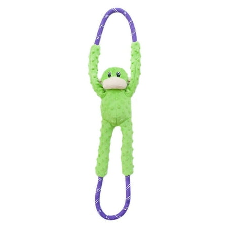 UPC: 0818786018061 | ZippyPaws – Monkey RopeTugz  Squeaky and Plush Rope Tug Dog Toy – Green