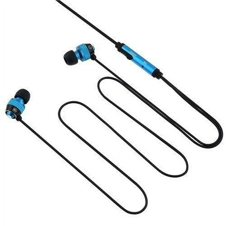 Blue earphones with mic sale