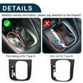 thumbnail image 6 of Unique Bargains ABS Gear Shift Knob Button Cover for VW Golf 6 GTI MK6 2008-2013 Console Gear Panel Decal Trim Sticker Interior Accessories Carbon Fiber Black, 6 of 6