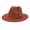 Caramel, variant on Men's Wide Brim Felt Fedora Hat: Panama Hat with Feather Accent –Flat Brim Jazz Cap for Casual & Formal Wear,Unisex