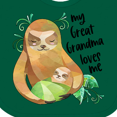 thumbnail image 4 of Inktastic My Great Grandma Loves Me Cute Sloth and Baby Boys or Girls Baby Bib, 4 of 4