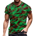thumbnail image 5 of Men'S Camouflage T-Shirt Sports Fitness Short Sleeve Military Camo Crewneck Vintage Shirt,Wine 6XL, 5 of 6