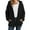 Black, variant on Winter Coats for Women Plush Fleece Long Sleeve Zip Hooded Jacket Casual Warm Outerwear, Size S-2XL