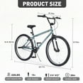 thumbnail image 4 of POVANLI 26 Inch reestyle BMX Bike Double Disc Brakes Single Speed Bicycle for Adult Age 12+ Years,Fits Riders 3'2"-4'2",15 inch Frame,Gift, 4 of 5