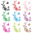 thumbnail image 3 of Gwong Decoración hogareña Mariposa flor extraíble papel tapiz de inodoro Etiqueta de baño Mural Decal Decoración de arte Gwong 21024473, 3 of 7