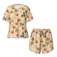 thumbnail image 4 of Lsque Floral Strawberr Women's Short-Sleeved Pajama Set - 2 Piece Soft and Lightweight Sleepwear Set-Large, 4 of 9