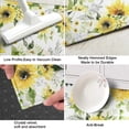 thumbnail image 3 of White Green Leaf Sunflower Pattern Kitchen Rug Mat,Kitchen Runner Rugs Non Skid Washable,Decorative Kitchen Floor Mats for Kitchen,Sink,Laundry,17"X47", 3 of 5
