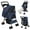 Blue, variant on Lanzxjv 4 Wheels Pet Stroller, Foldable Cat And Dog Stroller with Mesh Windows, Cup Holder, Storage Basket, Breathable Pet Strolling Cart Holds up to 22lbs for Small Medium Dogs Cats All-Season Use