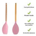thumbnail image 3 of Juego de utensilios de cocina de 2 piezas, utensilios de cocina de madera fáciles de limpiar, utensilios de cocina para utensilios de cocina antiadherentes, color rosa, 3 of 5