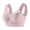 #1_Pink, variant on Plus Size Women's V-Neck Mesh Bra - Wireless Full Coverage Push Up | Wide Strap Comfort Wirefree Everyday & Gym Wear