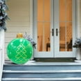 thumbnail image 5 of HUISZJ 24 inch Giant Inflatable Christmas Ball, Green Xmas Tree Pattern Plastic Ball, Christmas Tree Hanging Ornament for Party Home Decor, 5 of 10