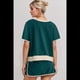 thumbnail image 2 of Conjunto de Dos Piezas para Mujer, Jersey Informal de Corta, Pantalones Cortos A Juego, Chándal, Verde, XL, 2 of 4