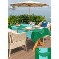 thumbnail image 6 of 54x80 Inch Outdoor Tablecloth with Umbrella Hole Zipper Rectangle Green Whale Rectangular Tablecloths Outside Waterproof Mandalas Boho Modern Abstract Aqua Stripe Patio Table Cover for Picnic Party, 6 of 8