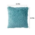 thumbnail image 3 of 1pcs Beige Super Soft Plush fluffy Decorative Throw Pillow Covers 15x15 inch Faux Fur Wool Velvet Cushion Covers Pillow cases Couch Sofa Bed Living Room, 3 of 9