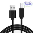 thumbnail image 2 of UNIDOPRO Lot de 2 Câble Micro USB Extra Long 3 Pieds 12mm Connecteur Étendu, 2 of 5