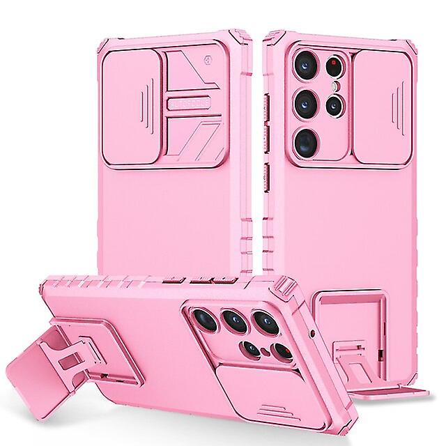 Phone Case For Samsung Galaxy S24 S23 S22 + Plus Ultra Back Cover With Stand Holder Shockproof Tpu Pc