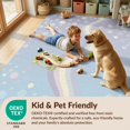 thumbnail image 4 of Design&I 8'x10' Washable Area Rug Sleek Flatweave Pet Friendly Mermaid Aesthetic Motif Pastel Bubble Kawaii Scale Purple Flowing Dynamic for King Size Bedroom, Under Bed, 4 of 7
