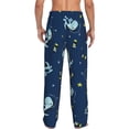 thumbnail image 3 of Sigee Space Dinosaur Print Men's Pajama Pants - Soft Lounge Sleep Bottoms with Elastic Waistband and Pockets-XX-Large, 3 of 9