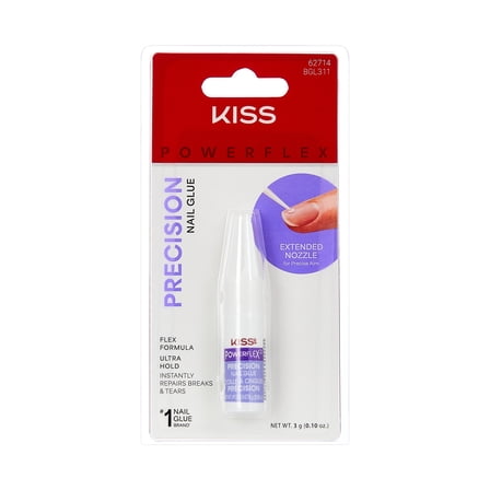 KISS PowerFlex Ultra Hold Precision Nail Glue for Press Ons, Net Wt. 3g (0.1 oz.)