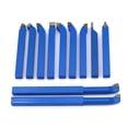 thumbnail image 1 of Set 11pcs Metal Carbide Welding CNC Lathe Tools Carbide Brazed Tipped Cutter Tool Bit Cutting Kit  8mm 10mm Optional, 1 of 5