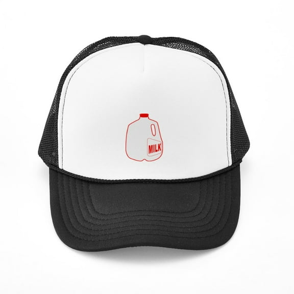 CafePress - Milk Jug - Adjustable Unisex Printed Trucker Hat with Mesh Back