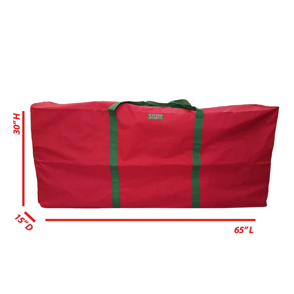 High Quality Tree Storage Bag Durable Extra Large X'mas Holiday Decoration Storage Bags Fit 9ft Artificial Christmas Trees XL 65 inch Red