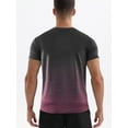 thumbnail image 3 of APTRO Men's and Big Men's Workout Shirt Athletic Core Shirt Quick Dry Moisture Wicking Short Sleeve Performance T-Shirt Gradient Wine Red,Sizes S-3XL, 3 of 7