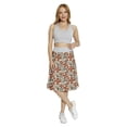 thumbnail image 2 of Women's Skull Doodle Style Funny Bones A-line Printed Skirt Casual Wear, 2XL, Vermilion Tan Black, by Ambesonne, 2 of 6