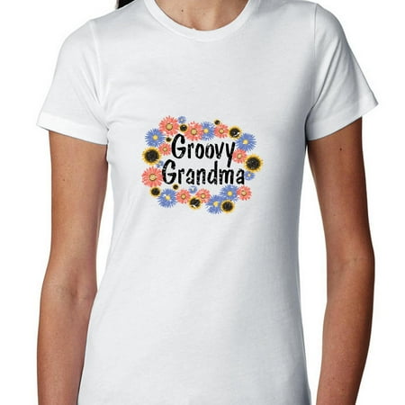 Flower Power Short - Groovy Grandma - Colorful Flower Power Women's Cotton T-Shirt