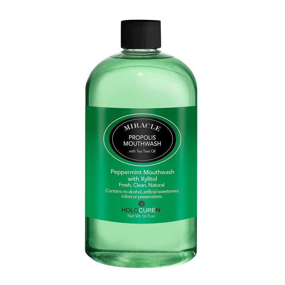 Holocuren Miracle Propolis Natural Mouthwash with Tea Tree Oil 16oz 1pk