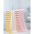 thumbnail image 3 of Colorful Stripe Towel Set of 3, Soft Microfiber Bath Towels, Hand Towel, Washcloths, Modern Pink Red Yellow Vertical Striped Quick-Dry Absorbent Towels for Bathroom Kitchen Hotel Beach Gym Spa, 3 of 7
