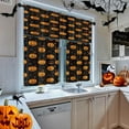 thumbnail image 3 of Halloween Kitchen Curtains Pumpkin Window Curtains Valance and Tier Set 36 Inch, Girls Kids Rod Pocket Short Tier Curtain for Room, Boys Small Cafe Kitchen Decor, 3 of 6