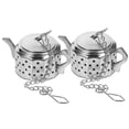 thumbnail image 3 of Miangastore 2pcs Stainless Steel Tea Strainer Creative Teapot Shape Tea Infusers Loose Tea Steeper, 3 of 9