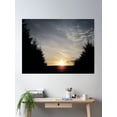 thumbnail image 2 of Forest Sunset Poster Wall Art, Modern Wall Decor, 8x12 UNFRAMED, 2 of 3