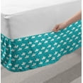 thumbnail image 2 of Abstract Bed Skirt, Whimsical Design of Clouds and Snowflakes Surreal Fantasy World Elements, Elastic Bedskirt Dust Ruffle Wrap Around for Bedding Decor, 4 Sizes, Dark Seafoam White, by Ambesonne, 2 of 2