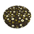 thumbnail image 1 of Balery Honey Bees With Flowers Fundas de asiento para taburete de bar redondo de tela de terciopelo ajustables que protegen de arañazos y manchas para sillas de 14 a 17 pulgadas.-13 inch, 1 of 7