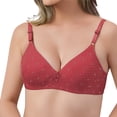 thumbnail image 3 of Uqiangy Breast Reduction Bra Sport Bra Plus Size Bras for Women Plus Size Push Up Bras for Women Bras for Plus Size Women Plus Size Bras for Women Wireless Red L, 3 of 9