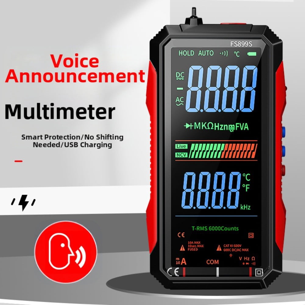 FS899S Digital Multimeter for Rechargeable for RMS - Voltage Current Capacitance