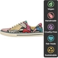 thumbnail image 3 of Dogo Vegan Leather Sneakers for Women - Handmade and Unique Fashion Sneakers for Women, Painting in Harmony Design, Size 10, 3 of 5
