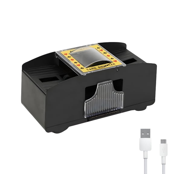 BESTSKY Automatic Shuffler USB Battery Power Shuffler for Home Card Game (2 Decks)