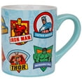 thumbnail image 1 of Marvel Comics Characters Badges 14oz Ceramic Mug, 1 of 3