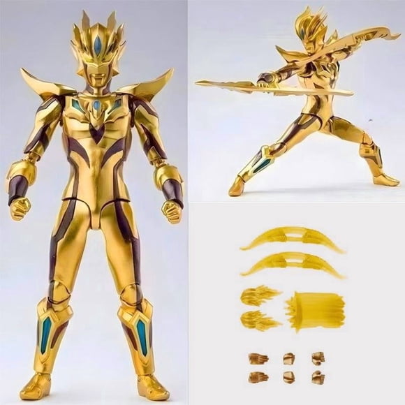 6.3" Ultra-man Zero Beyond Gold Form Articulated Action Figure with Accessories