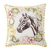 The Pioneer Woman Horse Cameo Decorative Throw Pillow, 16" x 16"